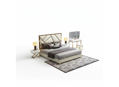 Bett Polster Design Luxus Doppel Hotel Betten Schlaf Zimmer 180x200cm