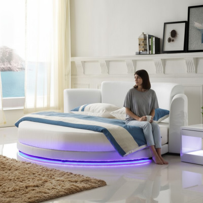 Bett Rund Betten Doppel Luxus Schlafzimmer Möbel Rundes Hotel Gestell Neu