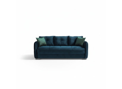 Wohnzimmer Sofa 3 Sitzer Design Stil Möbel Relax Sofa 3er Modern Sofas Blau Neu