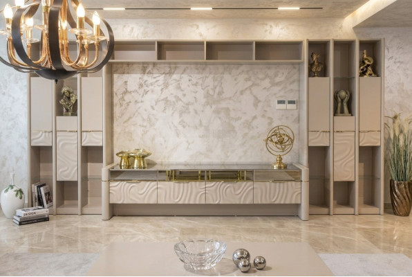 Wohnwand Designer Wohnzimmermöbel Wandschrank Wand Regal Wohnwände
