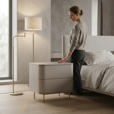 Eleganter Schlafzimmer Stil Nachttisch Schrank Nachttische Beistelltisch
