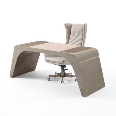 Arbeitszimmer buro Luxus Schreibtisch mit Computerstühl Büromöbel Modern Beige
