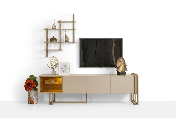 TV Lowboard Schrank Sideboard Kommode Beistellschrank mit Regal