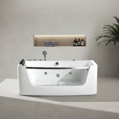 Luxus Whirlpool Badewanne 150x80cm Glasfront Wanne Badewannen Luxus Wannen