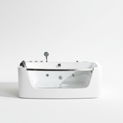 Luxus Whirlpool Badewanne 150x80cm Glasfront Wanne Badewannen Luxus Wannen