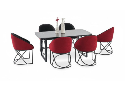 Komplett Set Esstisch 6x Stühle Esszimmer Set Ess Gruppe Tisch Tische 7tlg