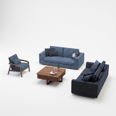 Sofagarnitur Zweisitzer Sofa Couch Sessel Polstersofa Modern Stoffsofa Neu