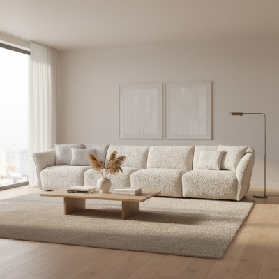Wohnzimmer Polstermöbel Textil Sofa Couch Viersitzer Modern Design Möbel