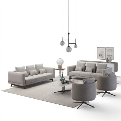 Polstermöbel Komplett 2x Sofa Dreisitzer Couch Wohnzimmer Sessel Polster Stoff
