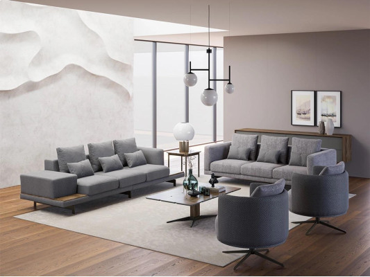 Design Sofagarnitur 2x Sofa Dreisitzer Set Sessel Couch Modern Luxus Neu Polster