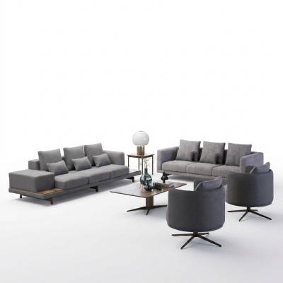 Design Sofagarnitur 2x Sofa Dreisitzer Set Sessel Couch Modern Luxus Neu Polster