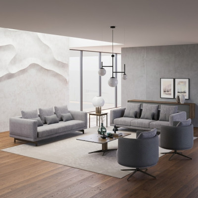 Modern Möbel Wohnzimmer Set 6tlg 2x Sofas Garnitur Luxus 2x Sessel Couchtisch