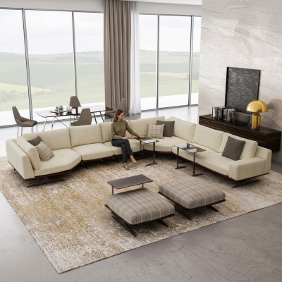 Luxus Koplett Ecksofa L Form Sofas Luxus 2x Beistelltisch 2x Hocker Garnitur Neu