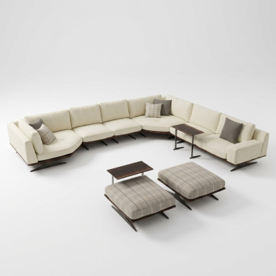 Luxus Koplett Ecksofa L Form Sofas Luxus 2x Beistelltisch 2x Hocker Garnitur Neu