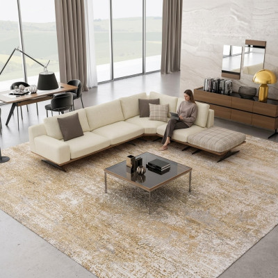 Wohnzimmer Luxus Set Ecksofa L Form Polstermöbel Design Modern Couchtisch