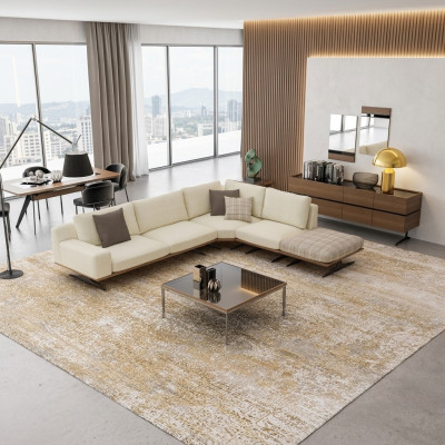 Wohnzimmer Luxus Set Ecksofa L Form Polstermöbel Design Modern Couchtisch