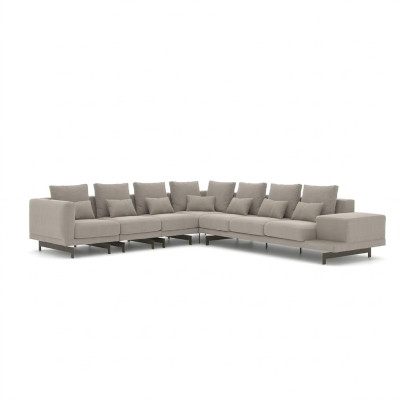 Wohnzimmer Luxus Einrichtung Ecksofa L-Form Polstermöbel Sofa Couch