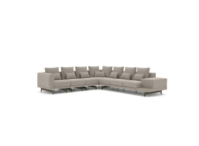 Wohnzimmer Luxus Einrichtung Ecksofa L-Form Polstermöbel Sofa Couch