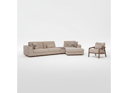 Designer Beige Sofas L-Form Polstermöbel Ecksofa Neu Luxus Sessel Wohnzimmer