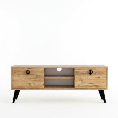 Braun Wohnzimmer TV-Lowboard Sideboard RTV Modern Design Rechteck Form