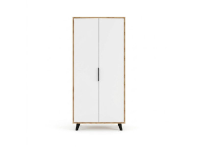 Schlafzimmer Kleiderschrank Modern Design Weiß Braun Zweifarbig Luxus