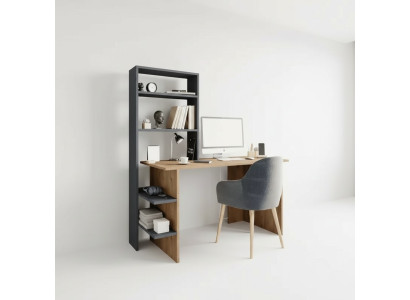Schlafzimmer Jugendzimmer Schreibtisch Computertisch Modern Design Braun Grau