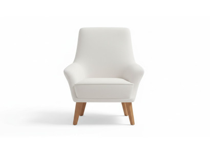 Weißer Polstersessel Designer Wohnzimmer Möbel Luxuriöser Einzel Sessel