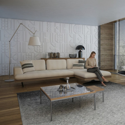 Modern Luxus Sofa Couch Wohnzimmer Relax Ecksofa L-Form mit 2x Couchtisch