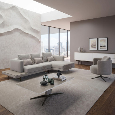 Wohnzimmer Sofagarnitur Ecksofa L-Form Neu Sessel Luxus Holz Couchtisch