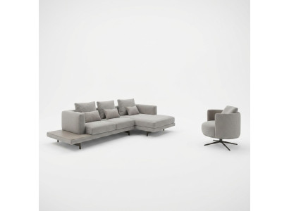 Wohnzimmer Sofagarnitur Ecksofa L-Form Neu Sessel Luxus Holz Couchtisch