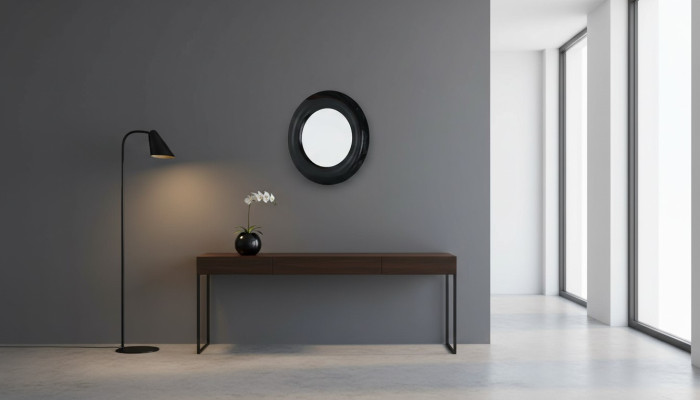 Modern Luxus Rund Spiegel Einrichtung Dekoration Wandspiegel Rahmen
