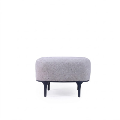 Designer Modern Grau Hocker Wohnzimmer Polster Textil Polstermöbel