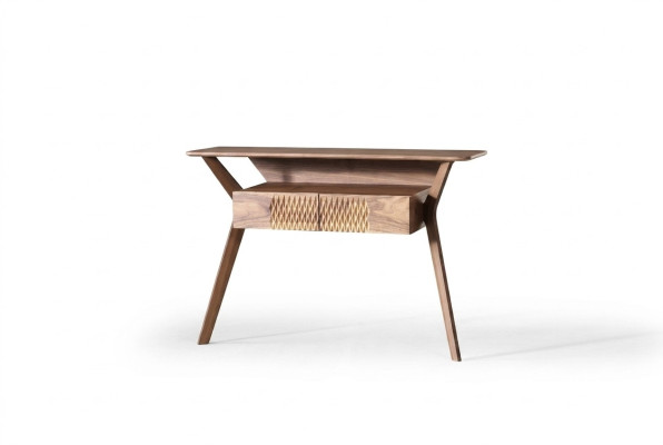 Wohnzimmer Luxus Konsolentisch Braun Holz Tisch Modern Design Konsole