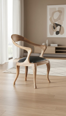 Modern Holz Stuhl Esszimmer Sitzmöbel Designer Lehnstuhl Luxus Stühle