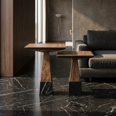 2x Beisteltisch Holz Kaffeetisch Wohnzimmer Luxus Design Möbel Einrichtung