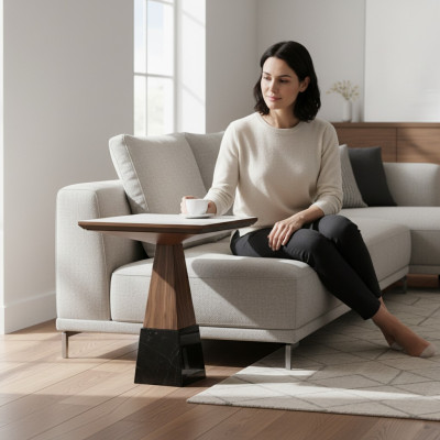 Wohnzimmer Kaffeetisch Beisteltisch Holz Möbel Design Einrichtung Neu