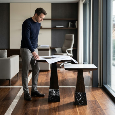 Braun 2x Beisteltisch Wohnzimmer Set Komplett Kaffeetisch Couchtisch