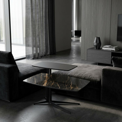 Schwarz Möbel Wohnzimmer Komplett Couchtisch mit Beisteltisch Luxus
