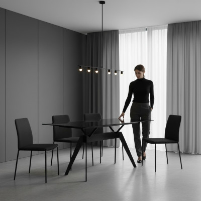 Esszimmer Luxus Esstisch Neu Tisch Modern Design Möbel Metallic Einrichtung