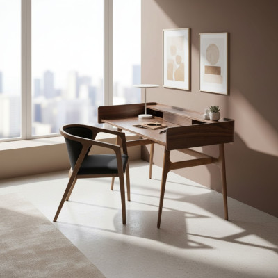 Design Schreibtisch Schlafzimmer Luxus Stuhl Holz Computertisch Einrichtung