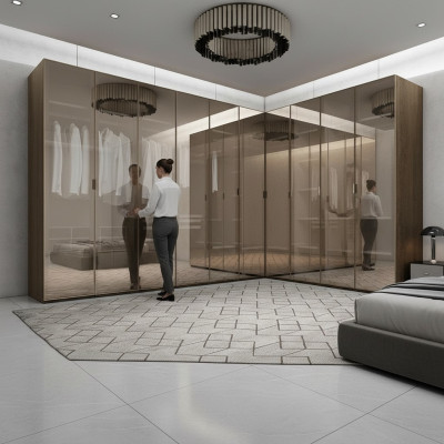 Eckschrank Designer Möbel Schlafzimmer Luxus Einrichtung Eck Garnitur