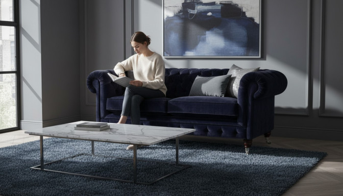 Zweisitzer Sofa Polstermöbel Wohnzimmer Neu Polstermöbel Modern Chesterfield