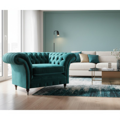 Wohnzimmer Sessel Chesterfield Sitz Couch Polstermöbel Einrichtung Neu