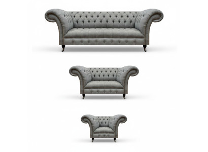 Chesterfield Sofagarnitur 3tlg Polstermöbel Wohnzimmer Luxus Sitz Einrichtung