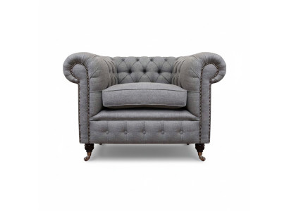Wohnzimmer Sessel Luxus Polster Stoff Chesterfield Textil Sitz Neu Einrichtung