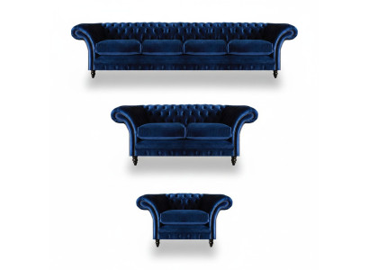 Chesterfield Sofas Neu Garnitur 3tlg Wohnzimmer Einrichtung Sofagarnitur