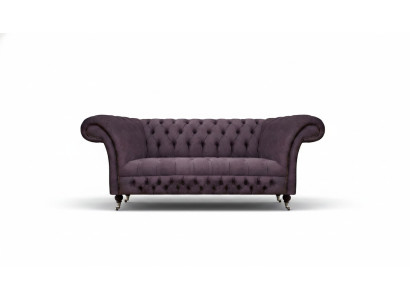 Chesterfield Sofa Zweisitzer Wohnzimmer Couch Luxus Polster Stoff Textil