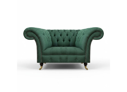 Wohnzimmer Sessel Luxus Polstermöbel Grün Polstersitz Chesterfield Neu
