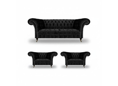 Wohnzimmer Sofa Set Chesterfield Einrichtung Luxus Komplett 2x Sessel