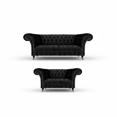 Neu Komplett Sofa Dreisitzer Couch Chesterfield Zweisitzer Sofas Wohnzimmer